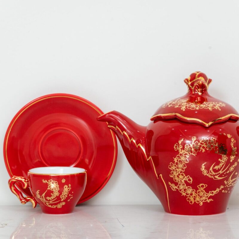 Bộ Trà Bình An men Hồng Ngọc (Ruby)